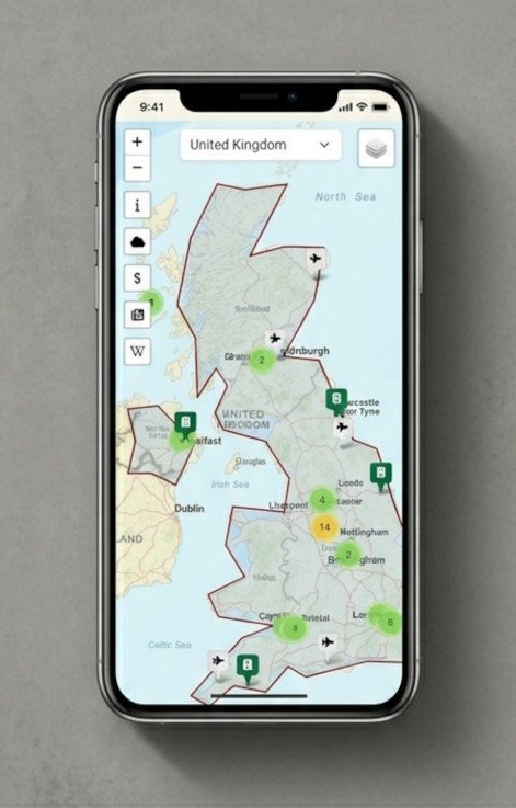Gazetteer App Mobile Preview