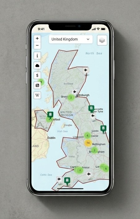 Gazetteer App Mobile Preview
